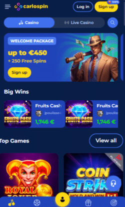 Klik op de gele sign up knop om een nieuw account aan te maken
